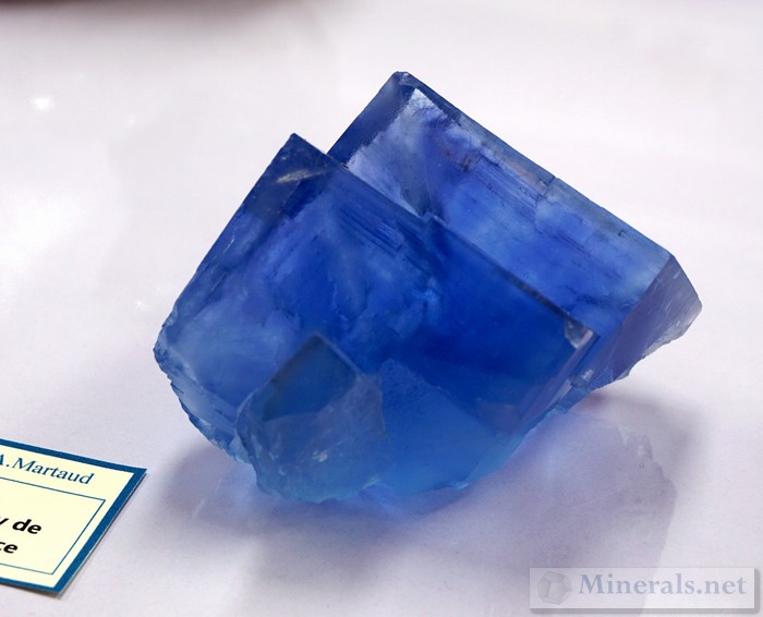 Blue Fluorite from Le Beix, Puy de Dome, France Alain Martaud Collection