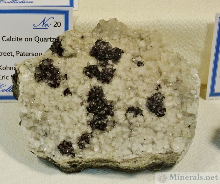 Hematite on Calcite on Quartz, Upper New Street Quarry, Paterson, NJ Stan Parker
