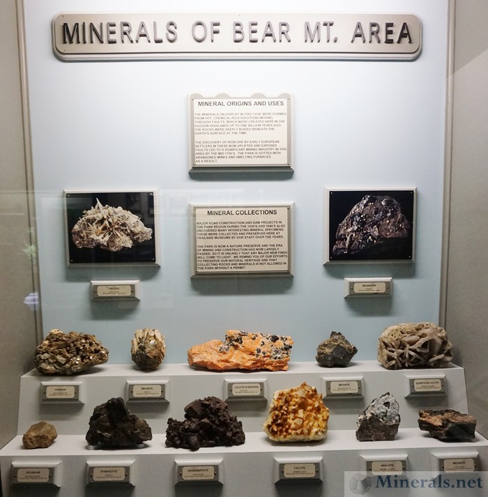 Mineral Exhibit of Minerals of the Bear Mountain Area