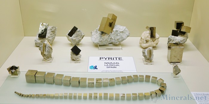 Pyrite Cubes and Rectangles from Navajun, La Rioja, Spain