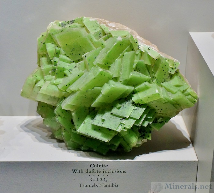 Calcite with Duftite Inclusions, Resulting in Green Color, From Tsumeb, Namibia