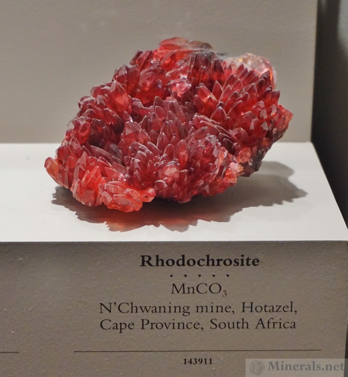 Deep Red Rhodochrosite from N'Chwaning Mine, Hotazel, South Africa