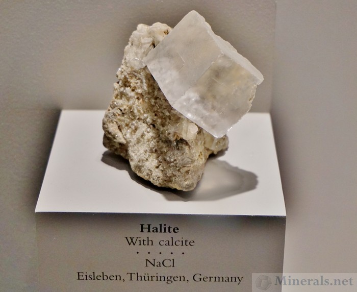 Cubic Halite with Calcite from Eisleben, Thuringen, Germany