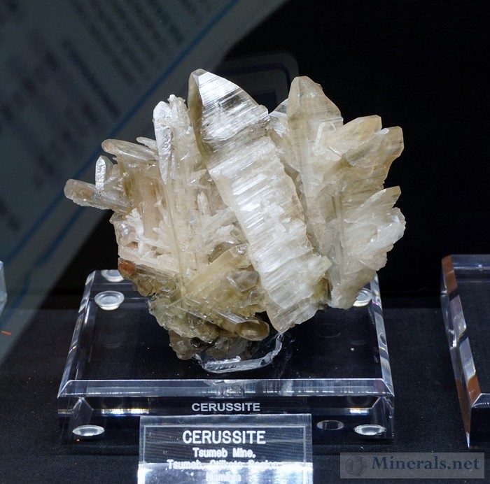 Cerussite Crystal Clusters from Tsumeb, Namibia Tucson Show 2016
