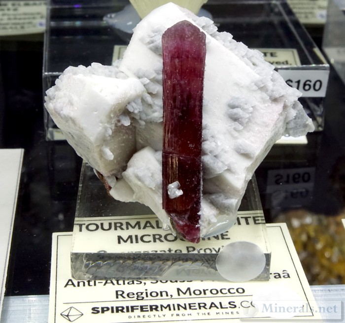 Elbaite Tourmaline with Microcline from Ouarzazate Province, Anti Atlas, Morocco