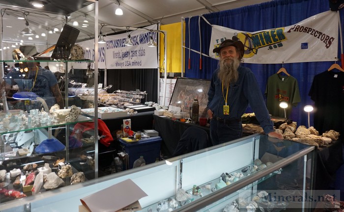 Dwayne Hall of the Prospectors in Front of his Booth at the Show