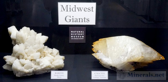 Midwest Giants Barite Calcite Natural History Museum of Los Angeles County