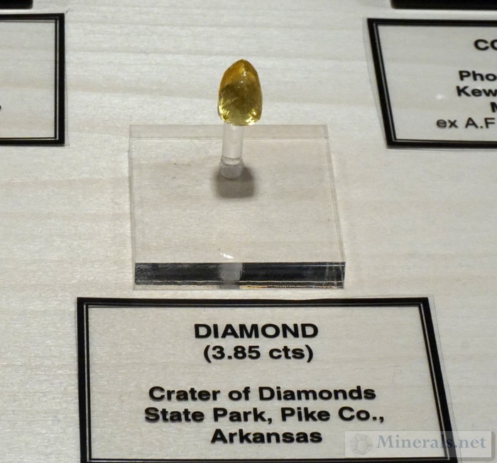 Yellow Diamond 3.85 ct. from Crater of Diamonds Park, Murfreesboro, AR