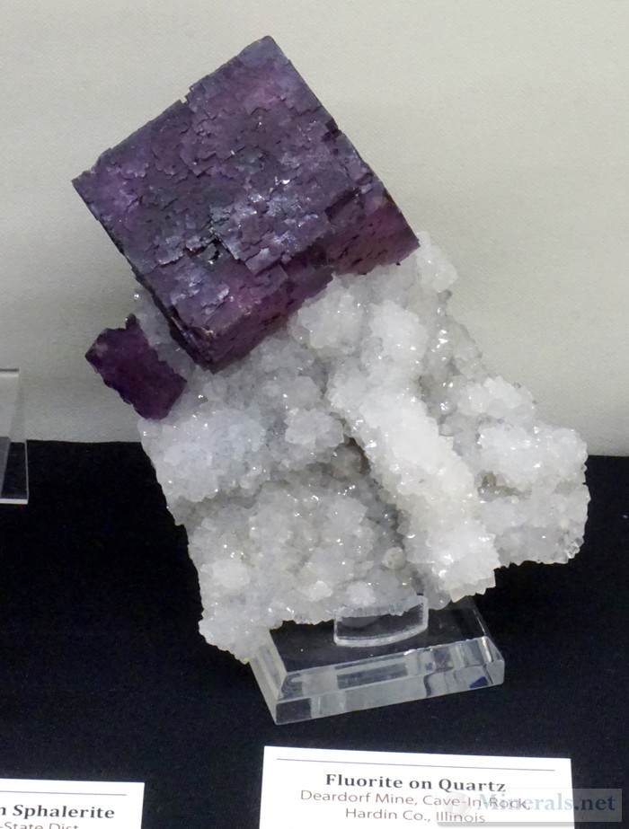 Fluorite & Quartz from the Deardorf Mine, Cave-in-Rock, IL Flagg Mineral Foundation