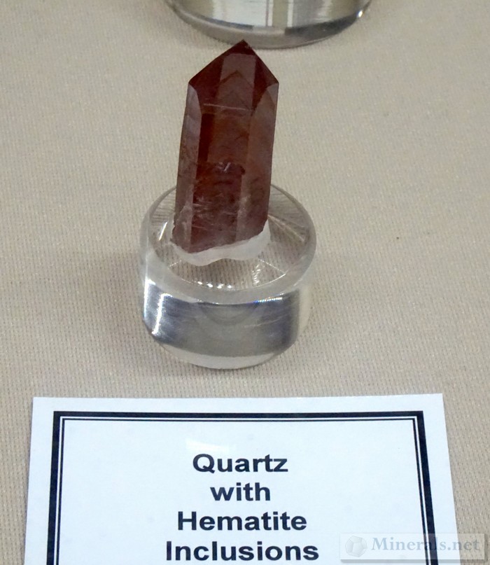 Quartz Phantom with Hematite Inclusions from the Soudan Mine, Soudan, MN