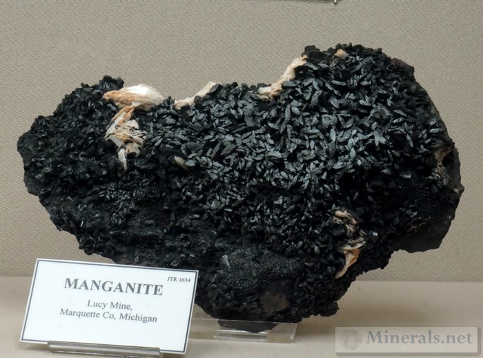 Manganite from the Lucy Mine, Marquette Co., MI A.E. Seaman Mineral Museum