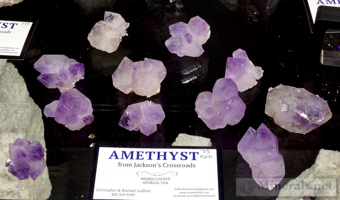 Newly-Mined Amethyst Crystals from Jackson's Crossroads, GA< Ledford Minerals