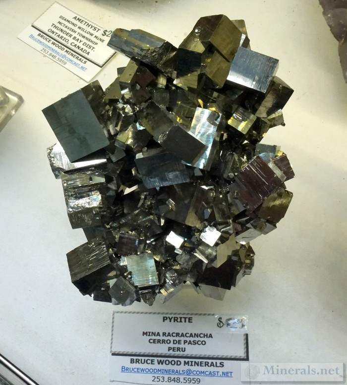 New Find of Cubic Pyrite Cluster from the Racracancha Mine, Cerro de Pasco, Peru<br><em>Bruce Wood Minerals