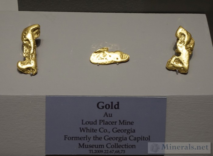 Gold Nuggets from the Loud Placer Mine, White Pine Co., GA