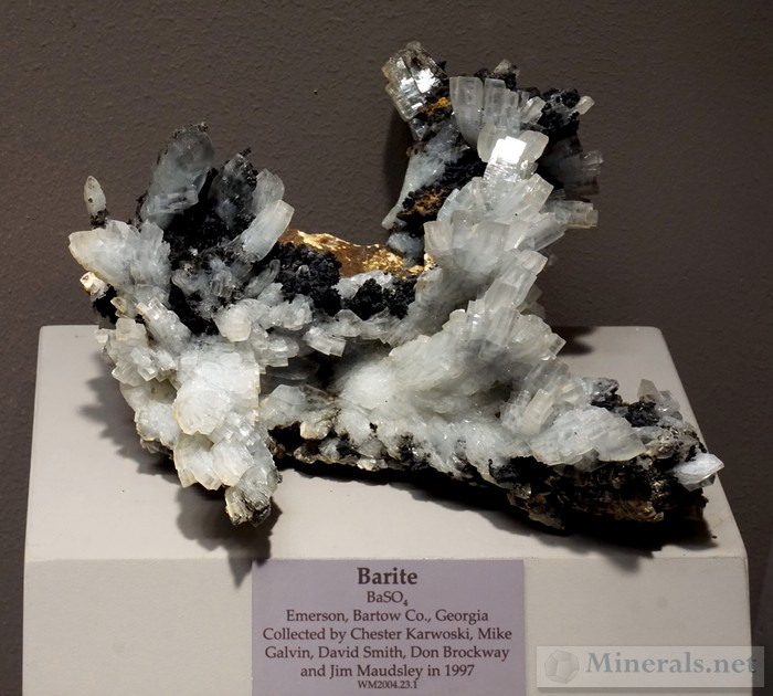 Barite Crystal formations from Emerson, Bartow Co., GA