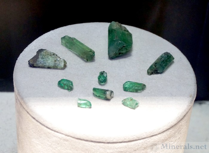 Single Hiddenite Crystals with Beautiful Green Color