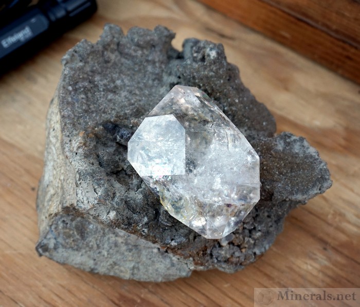 A Fantastic Herkimer Diamond on Matrix mined this Past Year by Dan Sebastian at the Ace of Diamonds Mine in Middleville, Herkimer Co., NY