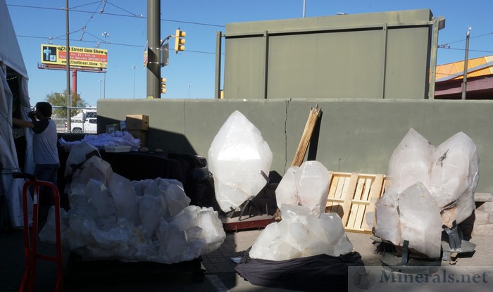 Very Large Quartz Crystals from Brazil at the Pueblo Show at Riverpark Inn