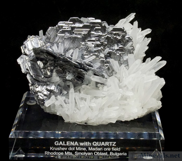 Galena with Quartz from the Kruschev Dol Mine, Madan, Bulgaria