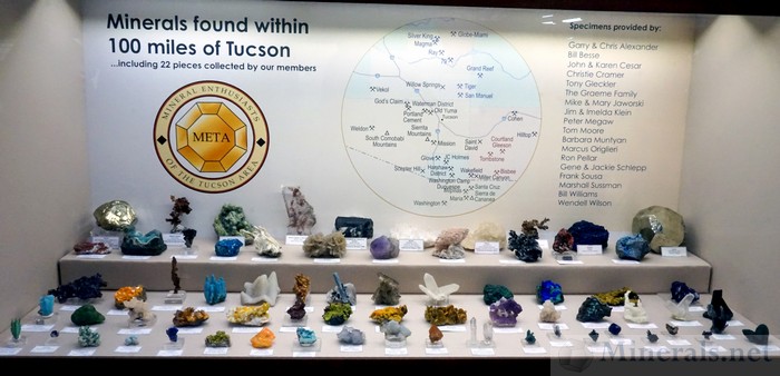 Minerals Found Within 100 Miles of Tucson<, META (Mineral Enthusiasts of the Tucson Area)