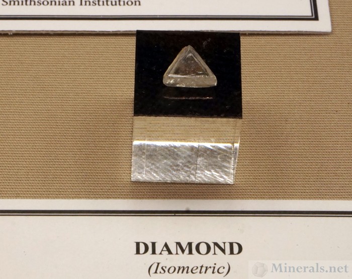 Triangular Diamond Macle Twin from the Ekati MIne, Lac De Gras, NW Territories, Canada, Smithsonian Institution National Museum of Natural History