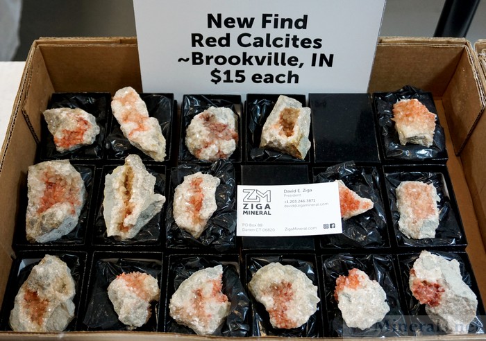 New Find of Red Calcite from Brookville, Indiana, Ziga Mineral