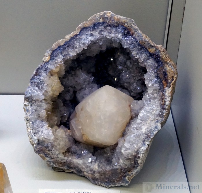 Calcite Crystal in Geode from Keokuk, Iowa