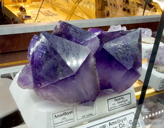 Very Large Amethyst Crystals from Jacksons Crossroads, Georgia, Mark E. P. Woods Minerals