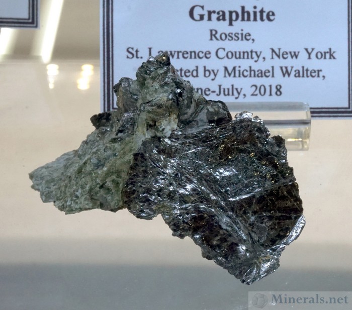 Single Large Graphite Crystal Flake from Rossie, St. Lawrence Co., New York