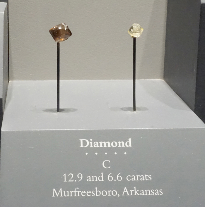 Brown and White Diamond Crystals from Murfreesboro, Arkansas