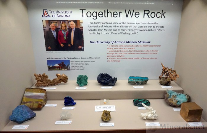 Together we Rock: Specimens that were on Loan to former Congresswoman Gabriel Giffords and the Late Senator John McCain, The University of Arizona Mineral Museum