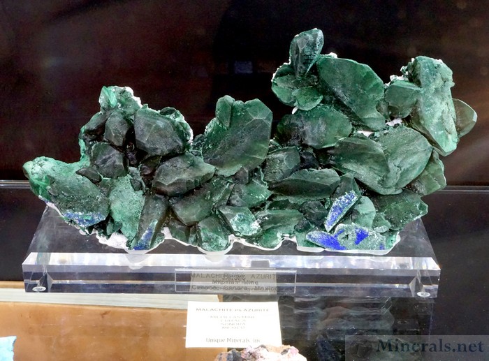 Malachite Pseudomorph after Azurite from the Milpillas Mine, Cuitaca, Sonora, Mexico, Unique Minerals
