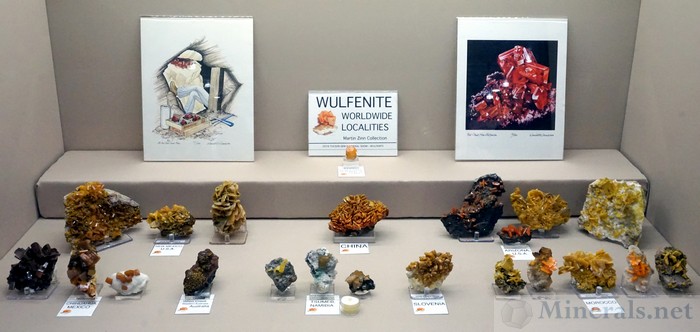 Wulfenite Worldwide Localities, Martin Zinn Collection