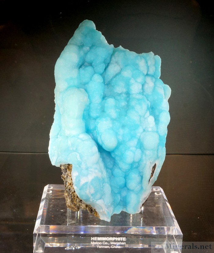 Blue Hemimorphite Botryoidal Formation from Malipo Co, Wenshan, Yunnan, China, The Arkenstone