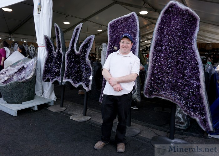 Giant Amethyst Geodes at the Pueblo Show at the Riverpark Inn