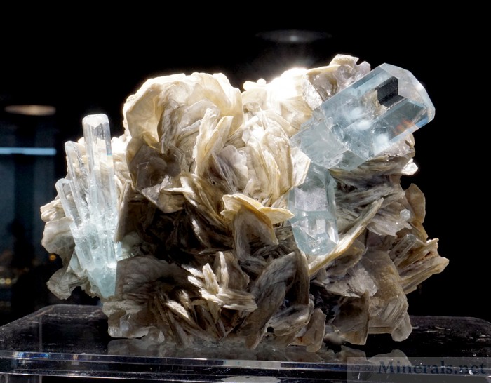 Exceptional Aquamarine Beryl with Muscovite from Nagar, Hunza Valley, Pakistan