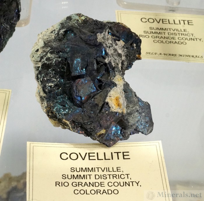 Iridescent Covellite Crystals from Summitville, Rio Grande Co., Colorado, Self-A-Ware Minerals