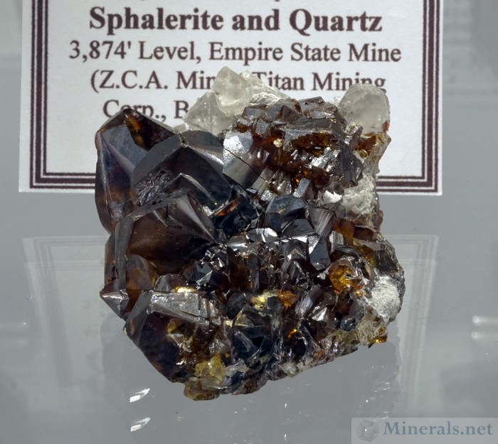 Sphalerite and Quartz from the ZCA Mine, Balmat, New York, Geologic Desires