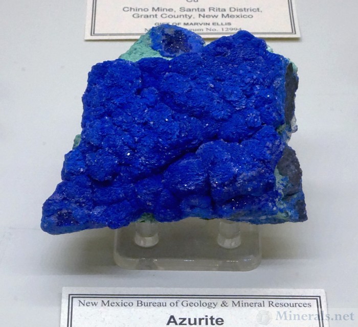 Bright Blue Azurite from the Santa Rita District, Grant Co, New Mexico
