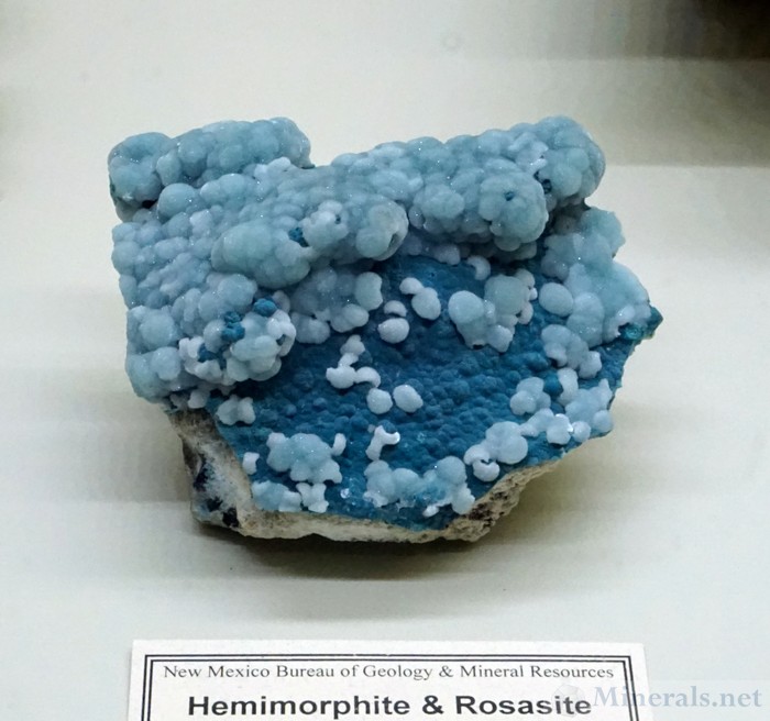 Hemimorphite & Rosasite from the Kelly Mine, Magdalena, New Mexico