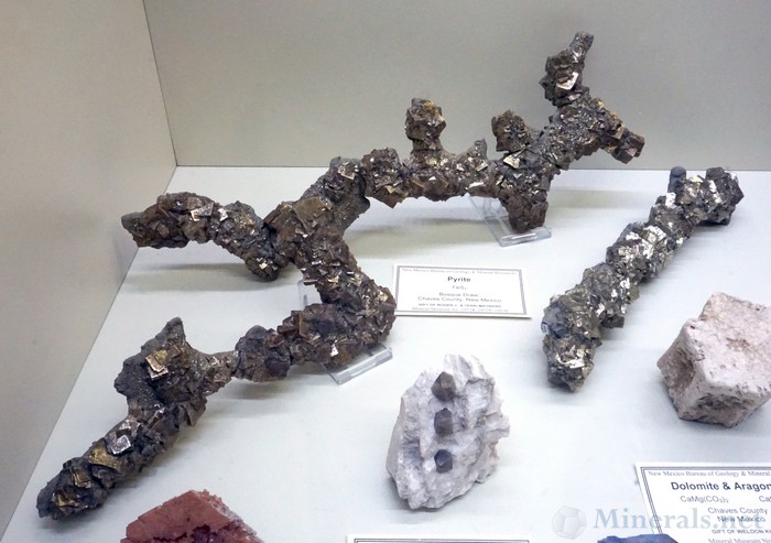 Pyrite Crystal Clusters from Bosque Draw, Chaves Co., New Mexico