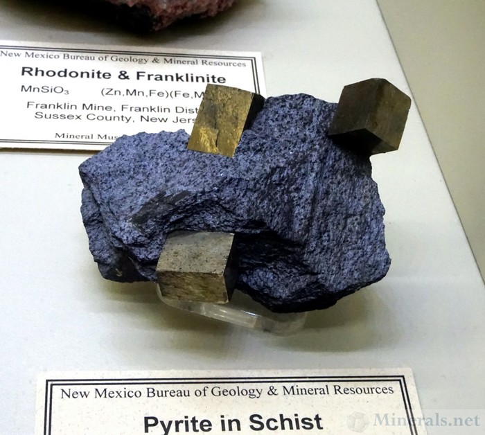 Pyrite in Schist from Montpelier, Washington Co., Vermont