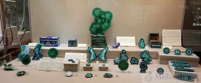 Sliced and polished Malachite and Azurite Pieces - Will Larson Collection