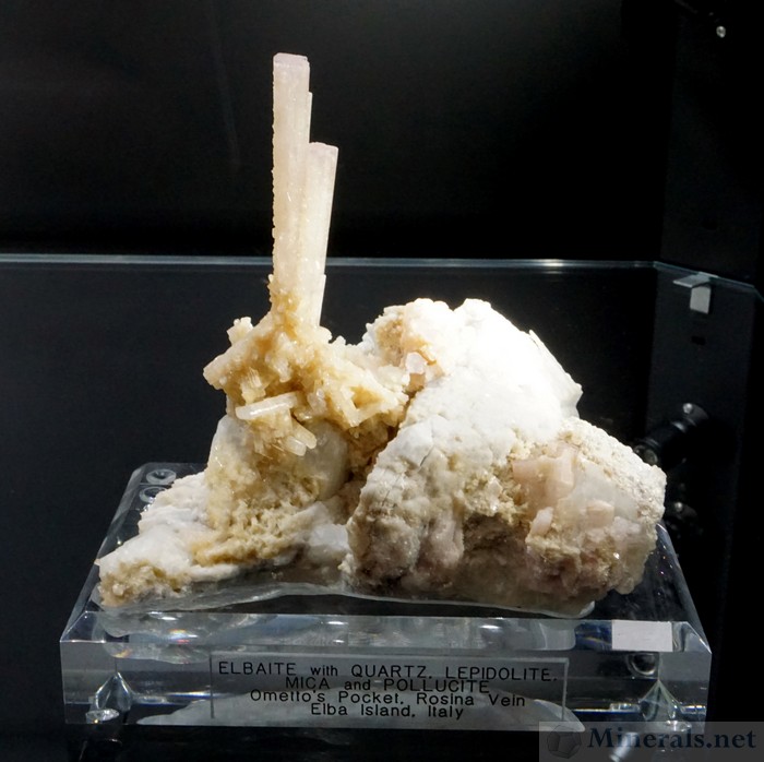 Large White Elbaite from Ometto's Pocket, Rosina Vein, Elba Island, Italy, Dusted 77 Fine Minerals