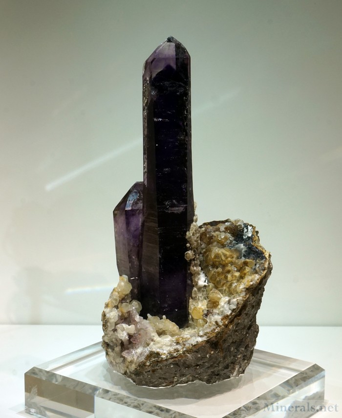 Amethyst with Phantom Crystal from Goboboseb Mts, Brandenberg, Erongo, Namibia, Nicholas Stolowitz Fine Minerals