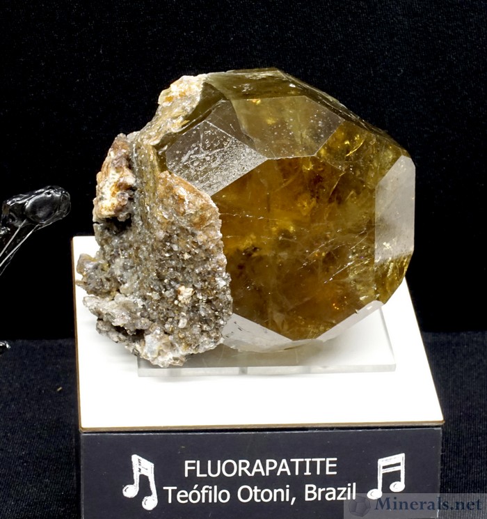 Blocky Fluorapatite Crystal from Teofilo Otoni, Brazil, Carnegie Museum of Natural History