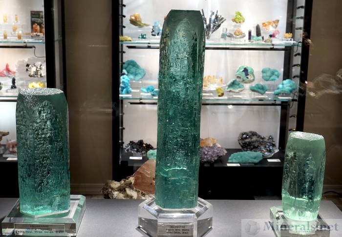 Aquamarine Crystal Trifecta from the Medina Pegmatite, Pedra Azul, Minas Gerais, Brazil