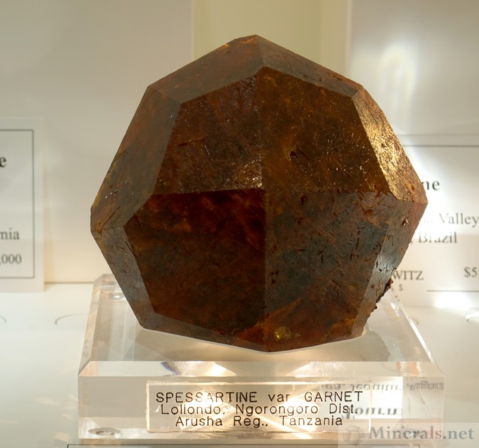 Large Spessartine Garnet Crystal from Loliondo, Arusha, Tanzania, Nicholas Stolowitz Fine Minerals