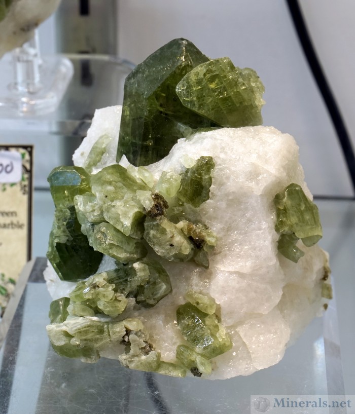Large Gemmy Diopside Crystals from Jungaluk, Sar-e-Sang, Koksha Valley, Afghanistan, Brian Kosnar - Mineral Classics