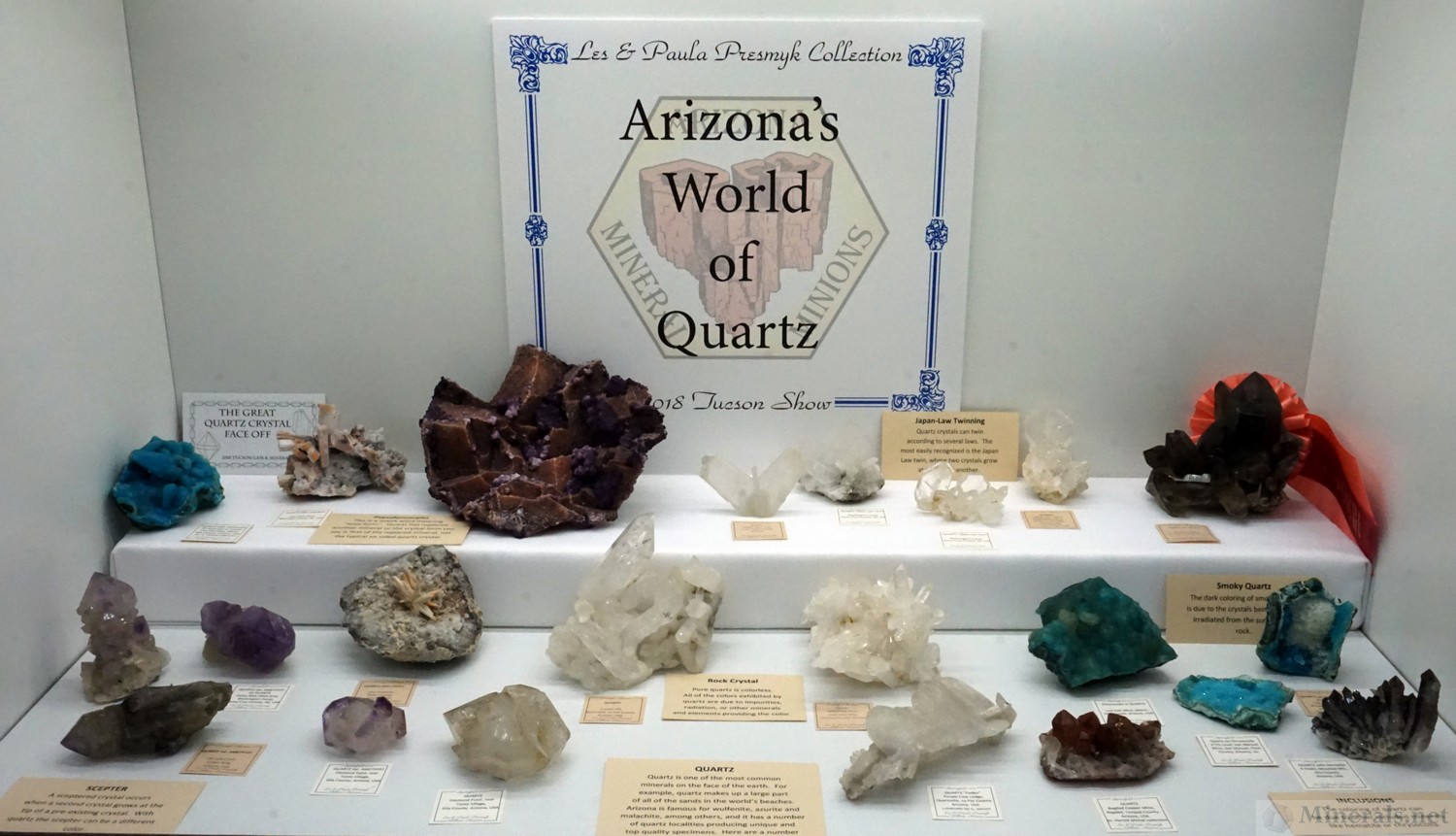 Astro Gallery of Gems Quartz Hematite Crystal Cluster
